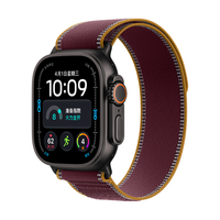 Apple Watch Ultra 4 eSIM版 黑色钛金属 勃艮第酒红野径回环 S/M 智能手表