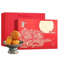 五芳斋 月饼礼盒 26年新款中秋送礼蛋黄莲蓉 五芳喜庆12饼6味720g