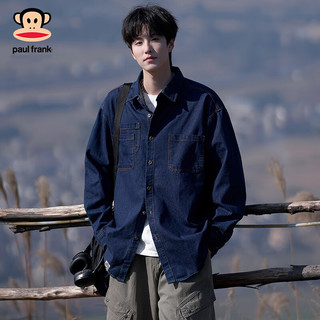 Paul Frank 大嘴猴 牛仔衬衫 深蓝色 4XL