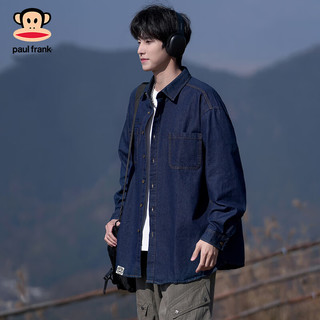 Paul Frank 大嘴猴 牛仔衬衫 深蓝色 4XL