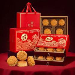 华美 广式月饼 10饼4味 620g 礼盒装