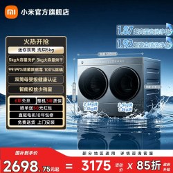 米家 小米米家迷你双筒洗衣机 XHQG050MJ401 5.0kg 星缎银
