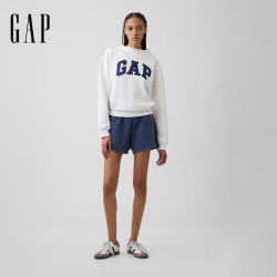 Gap 字母logo绣圆领卫衣