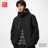 优衣库 高性能复合连帽外套男装女装486175 478277 486175/09黑色 L