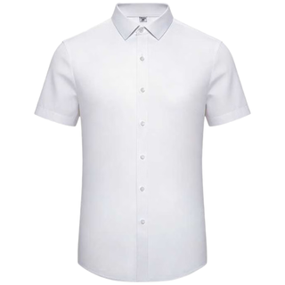 红豆 男士短袖衬衫 白色 3XL