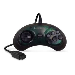 Hyperkin GN6型号Genesis游戏手柄 有线连接1.8m 八向方向键六个按键 触摸板设计 复古游戏机专用