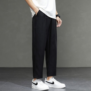 杉努 K21 冰丝面料 黑色 XL 男士休闲裤