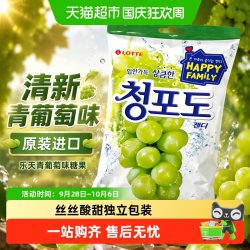 乐天 青葡萄味水果硬糖 153g 袋装