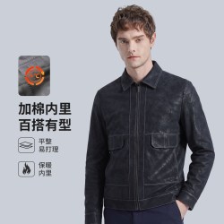杉杉 做旧磨砂棉服夹克