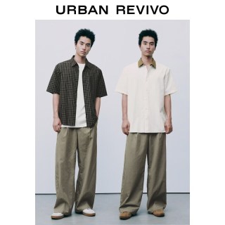 URBAN REVIVO UMF660069 压褶休闲阔腿裤