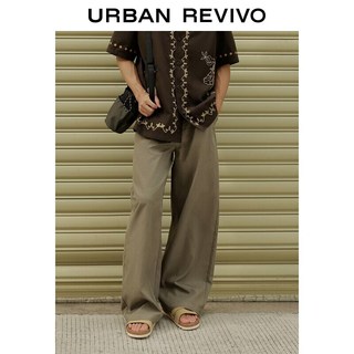 URBAN REVIVO UMF660069 压褶休闲阔腿裤