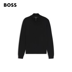 BOSS 博斯 男士羊毛立领拉链开衫