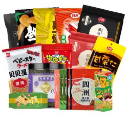 四洲 零食礼盒小食解馋大礼包宿舍薯片鲜虾饼虾条15款划算礼包