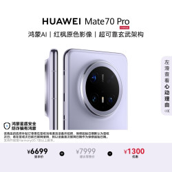 华为 Mate 70 Pro 5G手机 12GB+1TB 风信紫