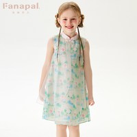 法纳贝儿女童连衣裙夏款2026新款儿童新中式旗袍小女孩洋气公主裙