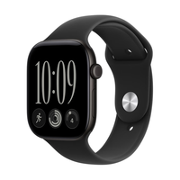 Apple Watch Series 12 蜂窝版 46mm 黑色铝金属壳 黑色运动表带 S/M