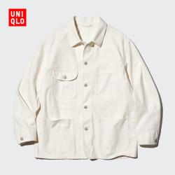 优衣库 全棉 男士夹克 01 乳白色 4XL