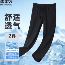 雪中飞 男士冰丝休闲裤 户外薄款速干长裤