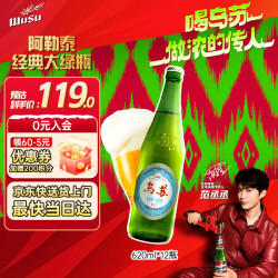 乌苏啤酒 40周年纪念款 烈性小麦啤酒   620mL 12瓶 整箱装 620ml