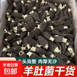 京喜 头茬羊肚菌剪柄新货干货煲汤滋补餐饮商用产地直供 20颗小个越小越嫩/煲汤首选