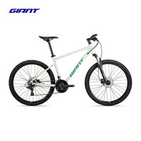 捷安特 新款ATX 660铝合金21速油压碟刹成人变速山地自行车 全消光四季春奶绿