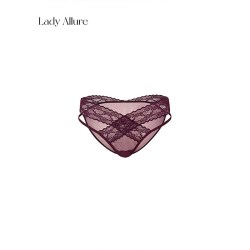 LADYALLURE 「LA」Stella·冷紫御姐｜辣妹蕾丝绑带腰部美学性感镂空女内裤