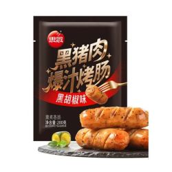 思念 黑猪肉爆汁烤肠黑椒味200g 赠黑芝麻汤圆