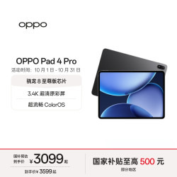 OPPO Pad 4 Pro 平板电脑（12GB、512GB、WiFi版、深空灰）