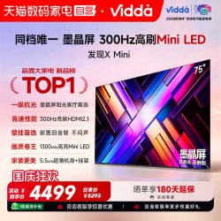 Vidda 发现X Mini 2026款 65VX3S 液晶电视 65寸 超薄挂架