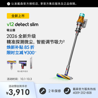 清洁收纳：戴森 V12 Detect Slim Fluffy 激光探测 手持式吸尘器