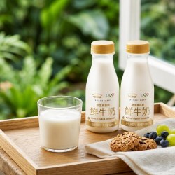 每日鲜语 生牛乳新鲜配送渠道4浅黄色3.6全脂185ml*14瓶