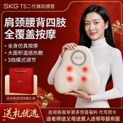 SKG 生日健康礼SKG腰部按摩仪T5-2豪华腰靠垫护背垫久坐神器送爱人