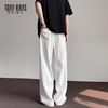 Tony Jeans TONYJEANS白色垂感牛仔裤男女春夏潮牌基础纯色宽松阔腿直筒长裤