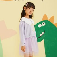 莫莫 美特斯邦威 女童 拼网纱连衣裙