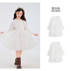 莫莫 美特斯邦威童装 moomoo 女童网纱连衣裙