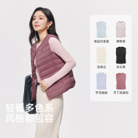雪中飞 轻暖6.0系列 610+高蓬85%绒女款羽绒马甲 多色可选