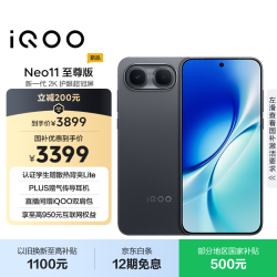 vivo iQOO Neo11至尊版 手机 16GB+256GB 疾影黑