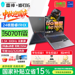 雷神 猎刃16（(i9-13900HX 16G 1TB RTX5070Ti 2.5K 300Hz 灰色)