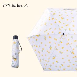 MaBu 便携三折晴雨伞 复古花柄-浅群青