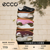 ecco 柔酷11号235813 休闲板鞋 浅紫粉亮白色拼接 35码