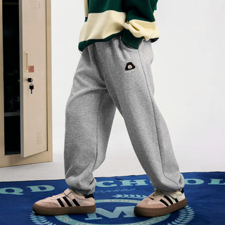 马骑顿 春秋款儿童运动T恤 浅麻灰 150cm