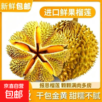京喜加 正宗进口金枕榴莲新鲜水果香甜--整个新鲜带壳榴莲水果 金枕鲜榴莲净果3-4斤装