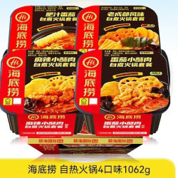海底捞 自热火锅 4口味4盒装