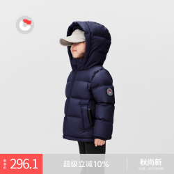 保姆鹅 儿童羽绒服 加厚白鸭绒 海军蓝 110