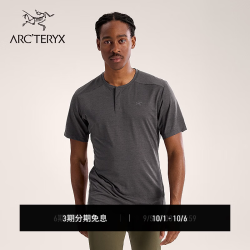 始祖鸟 男士运动短袖T恤  BLACK HEATHER/黑灰色 M