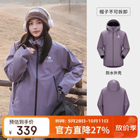 户外徒步：骆驼 户外行侠硬壳冲锋衣男女中性风三防登山服 A34BA6B001 行星紫 L