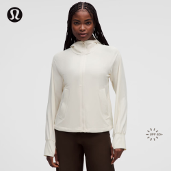 lululemon 丨Lightweight Stretch 女士轻盈版夹克 防晒 LW4CLZS 浅象牙白 S