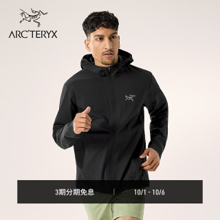 户外徒步：始祖鸟 防风 男士软壳夹克  Black/黑色 L