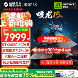机械革命 蛟龙16Pro 2026旗舰5060游戏本15K | R5-7640H/4050/灰 16G-1T