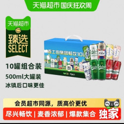 1664凯旋 猫超臻选1664啤酒试饮装500ml*10罐嘉士伯啤酒集合礼盒过节送礼